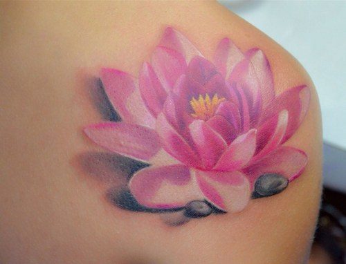 tatuajes 3d de flores 2
