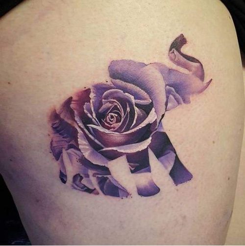 tatuajes 3d de flores 4