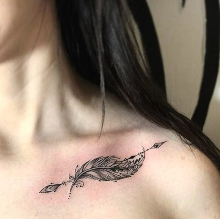 Tatuajes de FLECHAS clavículas Tatuajes de FLECHAS clavículas