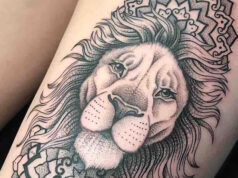 Tatuaje de mandala león