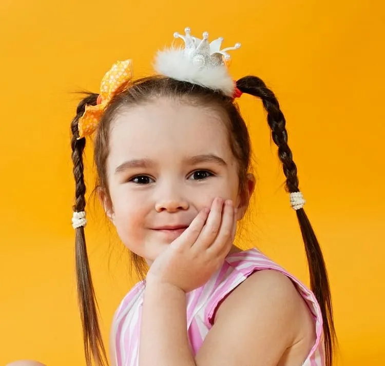 idea de peinado de niña de cabello fino