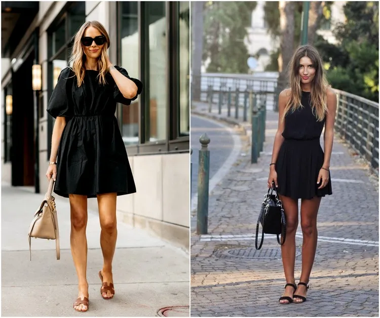 moda tendencia 2022 mujer 50 años como llevar el vestidito negro este verano