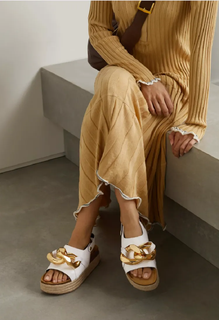 Alpargatas ¡Descubre cómo elegirlas y llévalas con estilo! 5 - 【MioEstilo】 Alpargatas con detalle de cadena