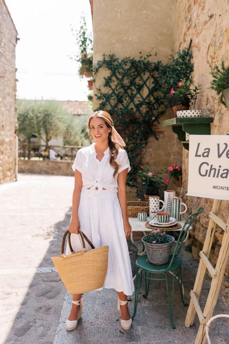 Ropa de mujer para la ola de calor: Ropa para sentirte fresca! 6 - 【MioEstilo】 cómo vestirse cuando hace calor en el trabajo consejos de moda para chicas de moda vestido blanco sandalias de moda 2022