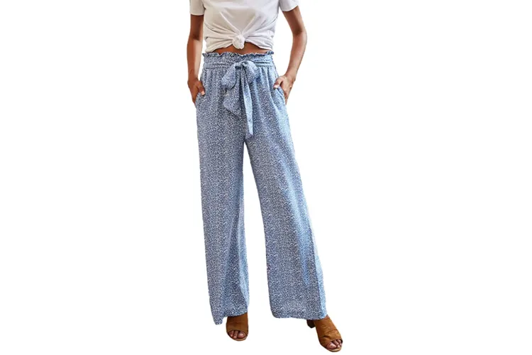 Pantalones sueltos para el verano | Mira estas sugerencias 12 - 【MioEstilo】 Pantalón palazzo de verano de algodón fluido con pernera ancha y bolsillos
