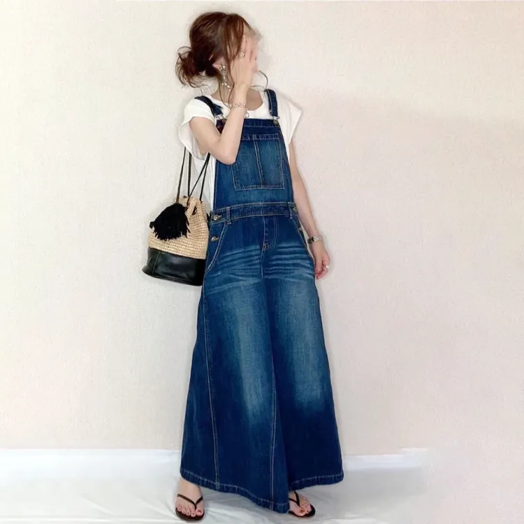 ¿Los vestidos de mezclilla siguen de moda? 10 modelos aún vigentes 6 - 【MioEstilo】 vestido de mezclilla mono largo tendencia desgaste primavera verano 2022