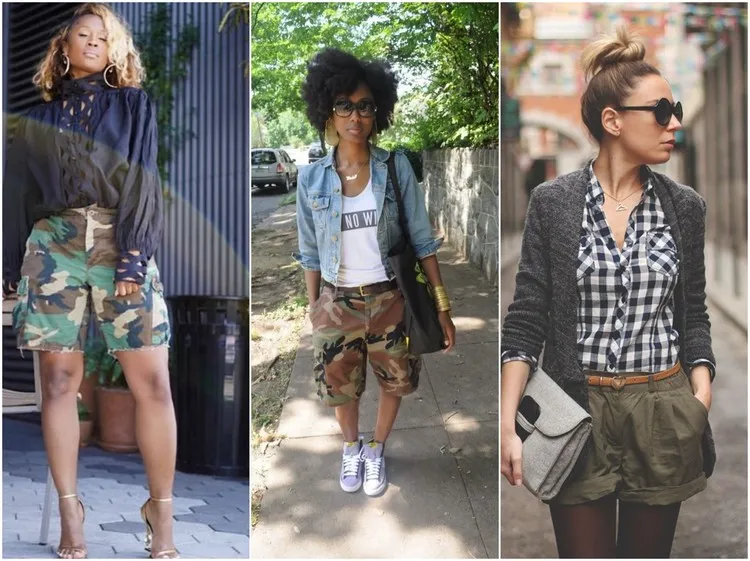 Pantalones cortos tipo cargo para mujer | La moda que se viene 5 - 【MioEstilo】 primavera-verano 2022 moda tendencia pantalones cortos de camuflaje moda ropa de verano
