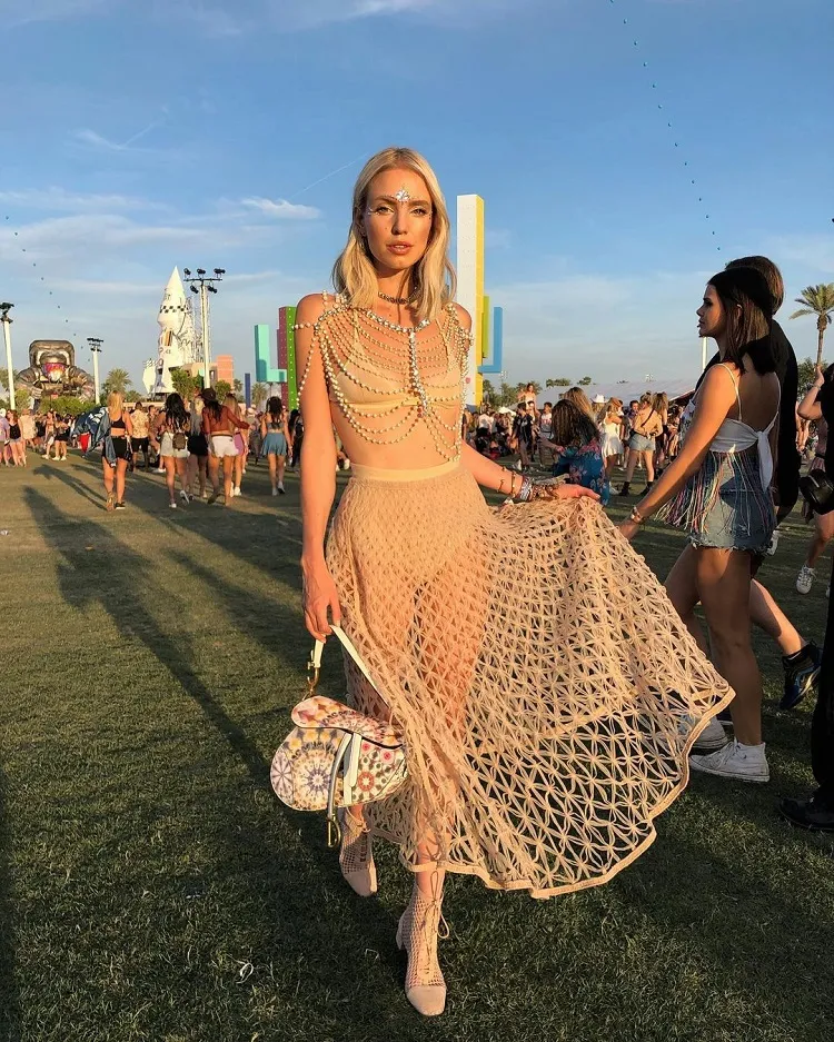 Falda larga de ganchillo de moda de ropa de mujer de Coachella