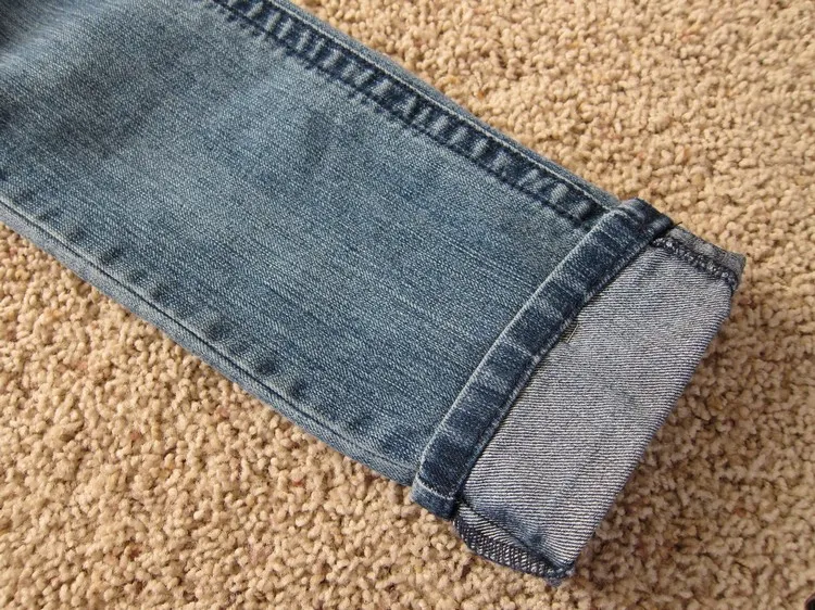 acortar pantalones sin costuras o máquina de dobladillo de mezclilla método simple