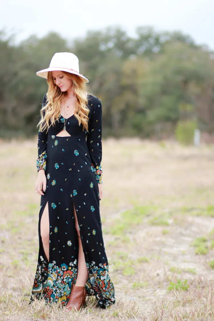 Vestido largo bohemio y look hippie chic: 20 ideas de tendencias primavera/verano 8 - 【MioEstilo】 vestido largo bohemio embarazada tendencias primavera verano 2022