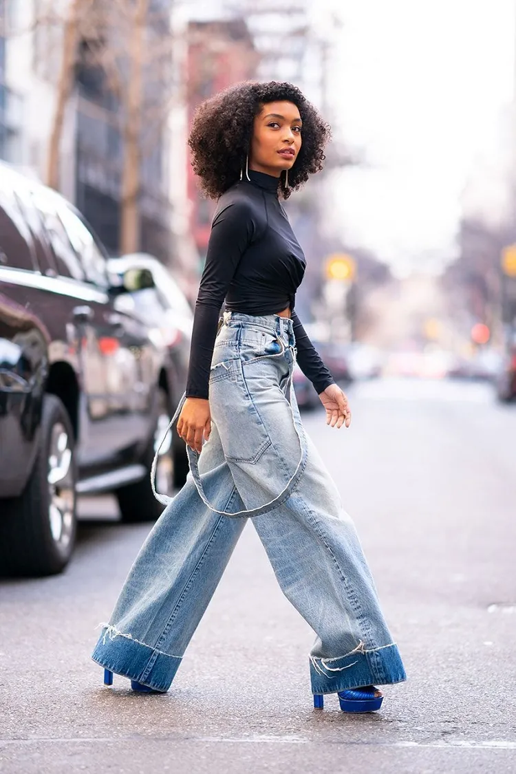 ¿Cómo vestir con estilo en la primavera? ¡Grandes ideas! 6 - 【MioEstilo】 pantalones anchos y cintura alta