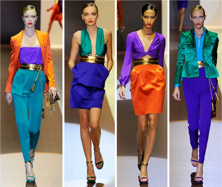 asociación colores complementarios ropa de mujer círculo cromático teoría del color