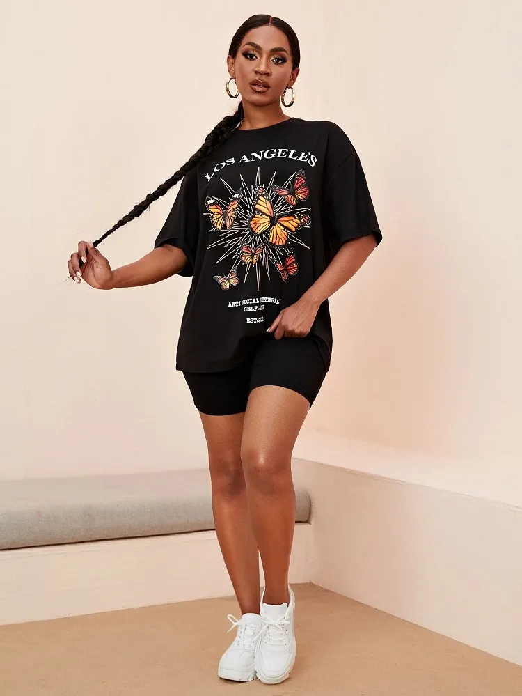 camiseta mujer vintage oversize