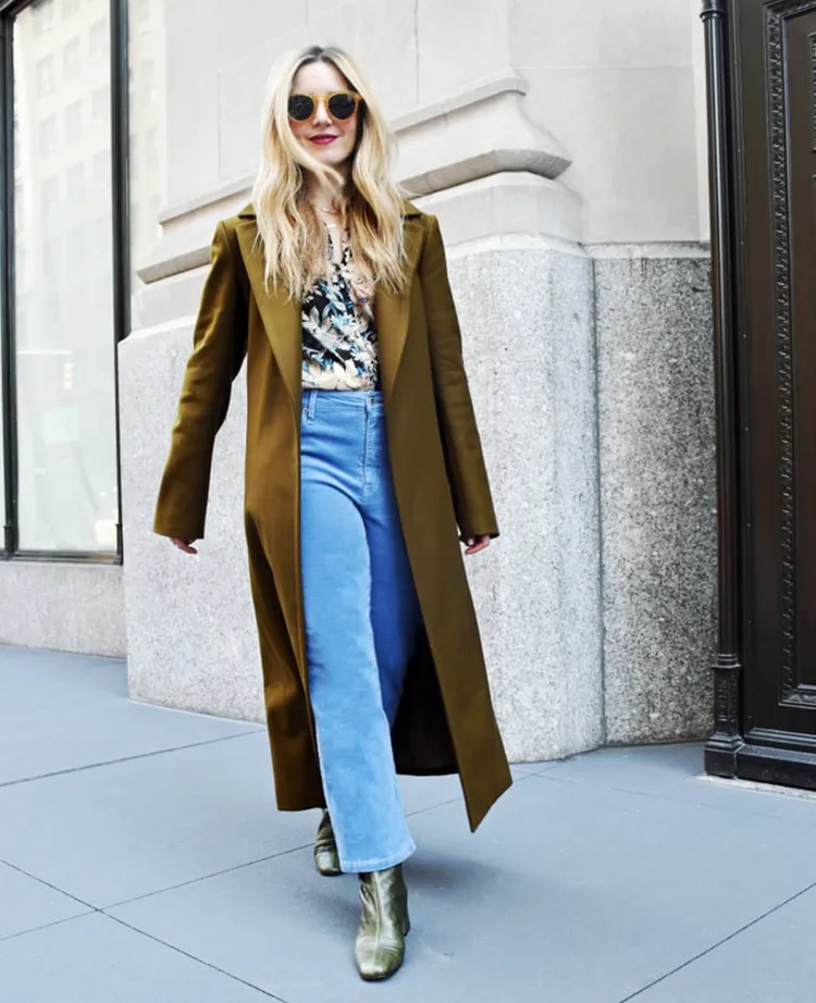 ¿Cómo llevar pantalones de terciopelo? ¡10 formas de verse fantástica! 5 - 【MioEstilo】 como llevar pantalones de pana final invierno 2022 abrigo largo