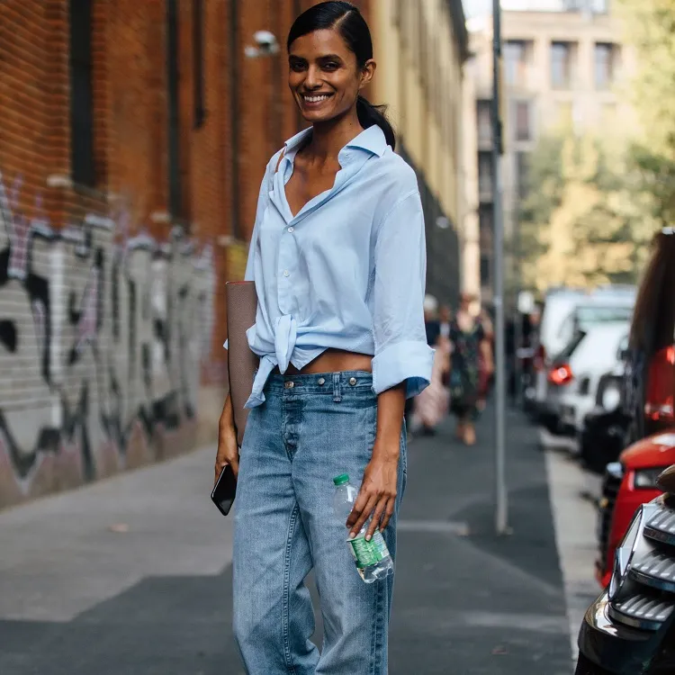 Estilo de los 90: Cómo usarlo y lucir moderna 4 - 【MioEstilo】 cómo usar jeans sueltos de cintura baja para mujer primavera 2022