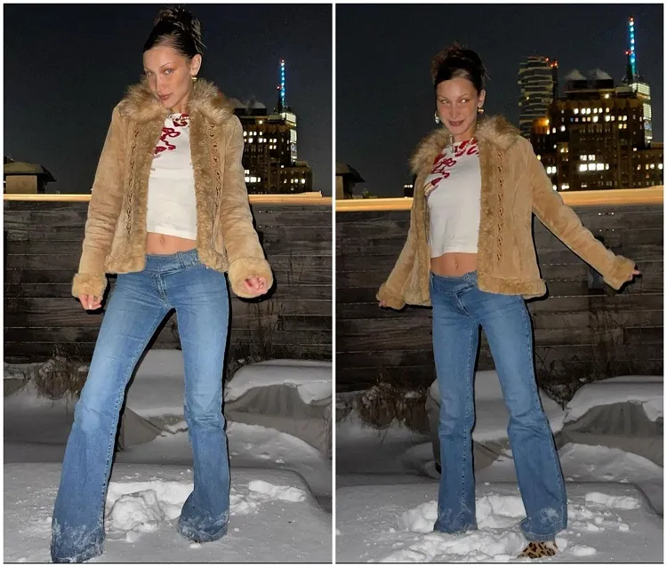 Estilo de los 90: Cómo usarlo y lucir moderna 2 - 【MioEstilo】 jeans cintura baja bella hadid invierno 2022