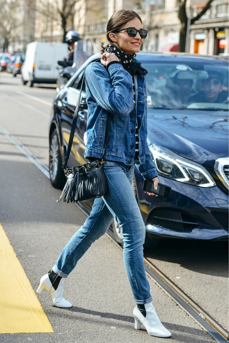 tendencia de moda de mezclilla doble semana de la moda de parís primavera 2022