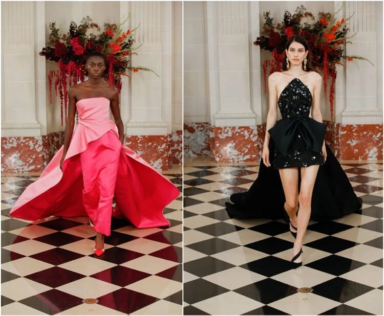 Principales tendencias: Mejores diseños de las marcas más importantes 4 - 【MioEstilo】 cortes elegantes tops con colas desfile de Carolina Herrera