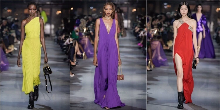 Principales tendencias: Mejores diseños de las marcas más importantes 12 - 【MioEstilo】 coloridos vestidos largos desfile Valentino 2022