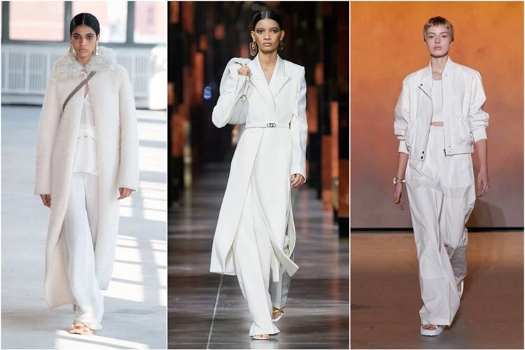Principales tendencias: Mejores diseños de las marcas más importantes 10 - 【MioEstilo】 primavera verano 22 tendencias moda total look blanco elegancia pureza Altuzarra Fendi Hermes