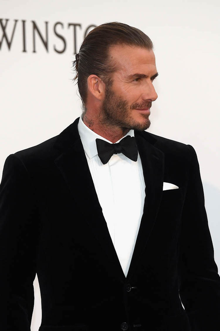 David Beckham peinado hombre moño cepillo para el cabello