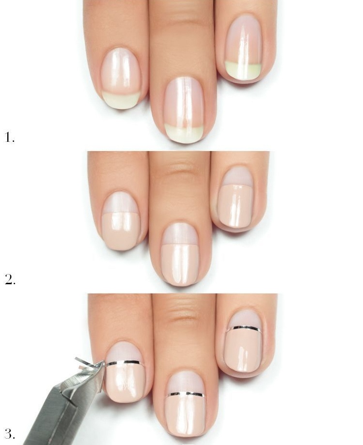 uñas nude nail art striping tape tutorial argente