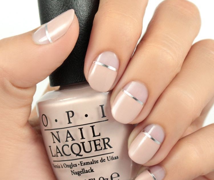 nail art striping silver nude nail tape