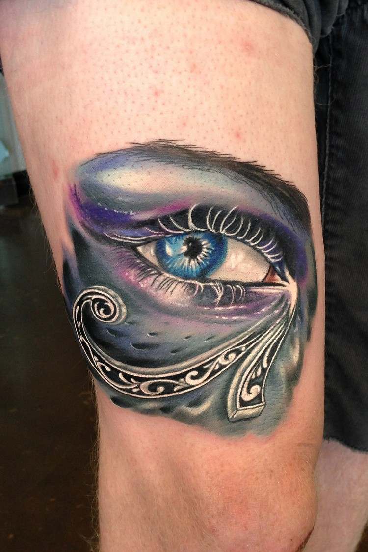 ojo de horus color tatougae protección hombre o mujer