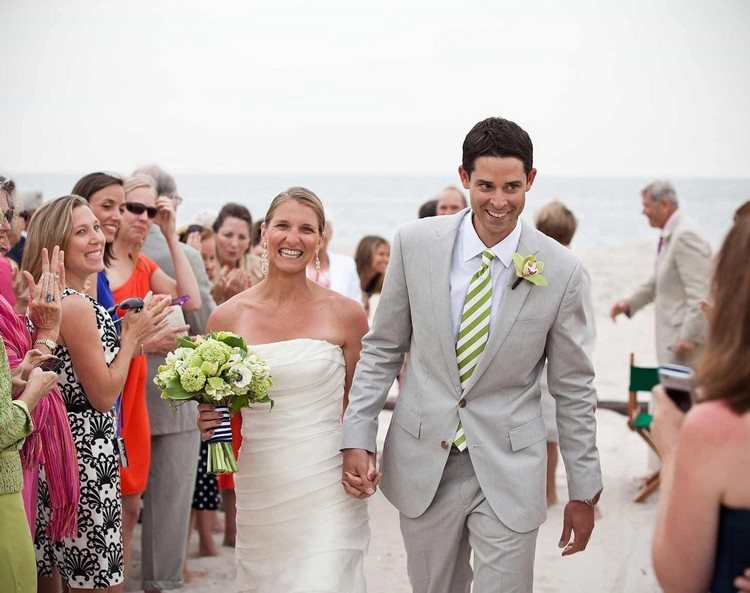 vestido-de-boda-de-playa-corbata-rayas verdes