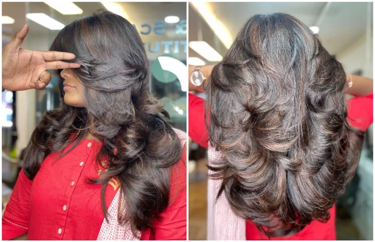 apuesta por el corte de pelo corto de mariposa con punta roma tendencia mujer 2021 faux square