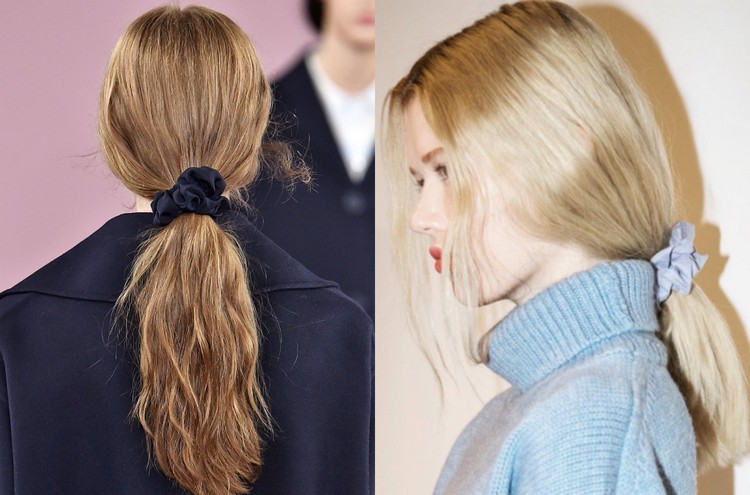 peinados de mujer tendencias cola de caballo accesorios para el cabello miel