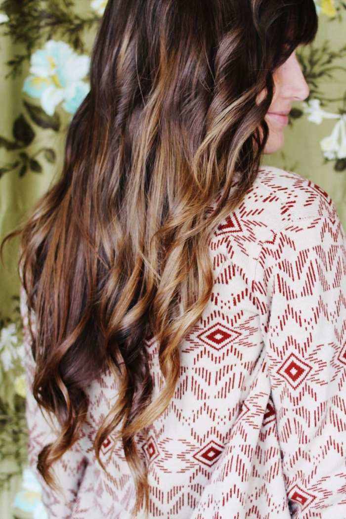 resultado final de la plancha cabello rizado