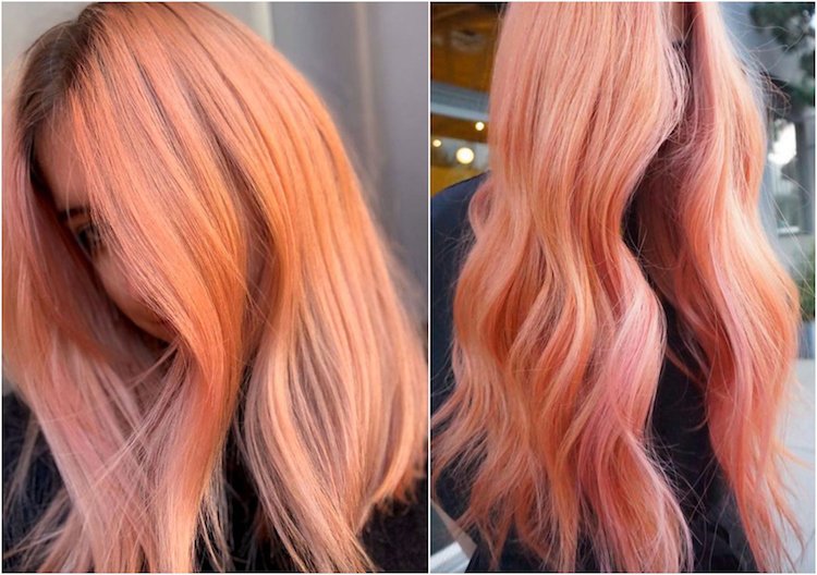 Tinte de cabello coral inspirado en el tono del año Pantone de este año 22 - 【MioEstilo】 Estilo coral con mechas balayage en cabello largo