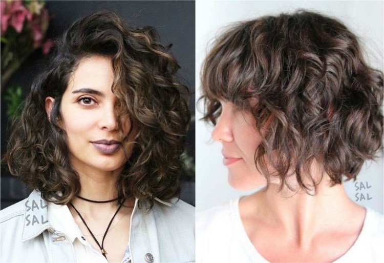 pelo corto de moda 2018 - bob rizado con o sin flequillo