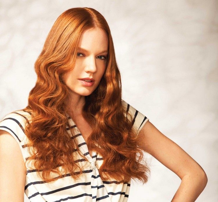 Cabello color cobre - ¡los tonos más apasionados que no debes perderte! 17 - 【MioEstilo】 cabello rojizo natural corte largo con puntas rizadas