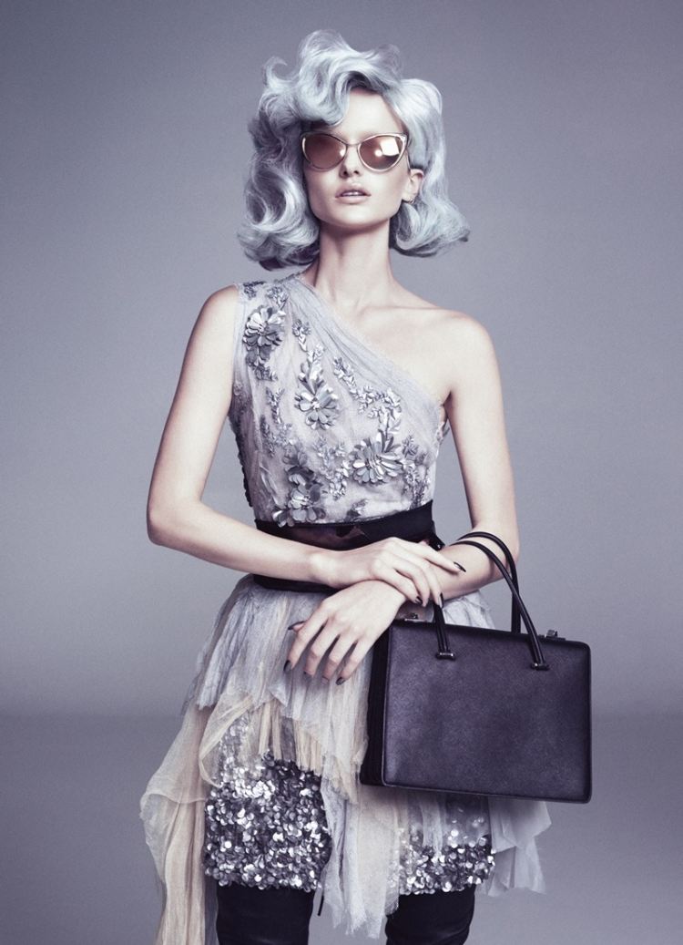 cabello gris azulado lila lila- moda 2016 tendencia de la moda