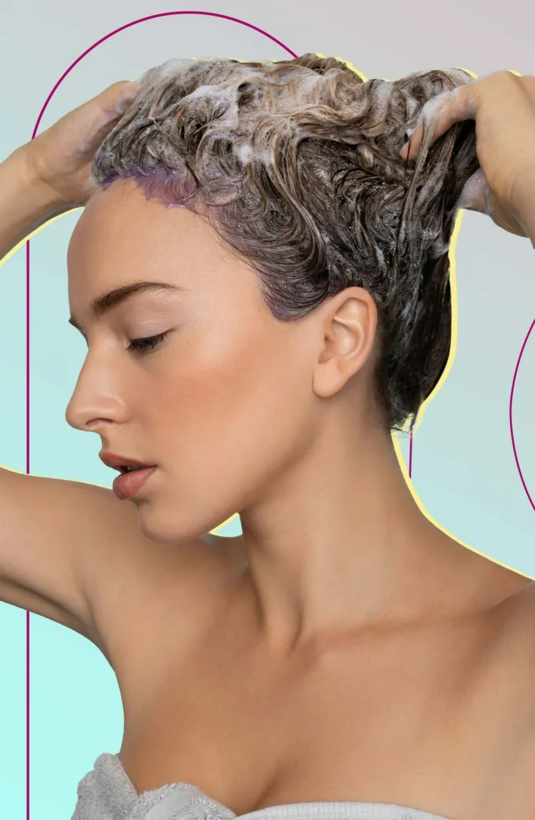 Champú anti-amarilleo específico para el cuidado especial de las canas.