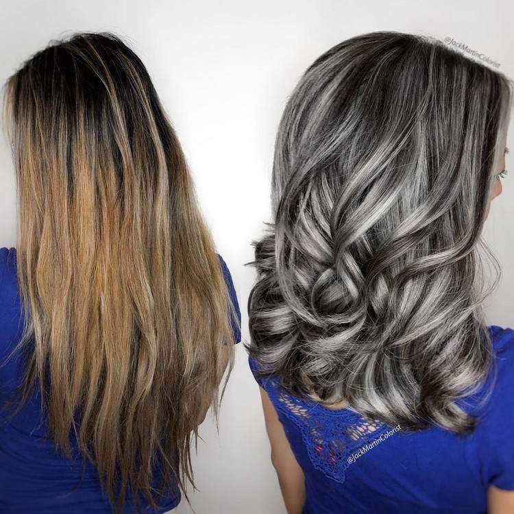 Peinado sal y pimienta en una diversidad de estilos elegantes para probar 23 - 【MioEstilo】 cabello de longitud media con tonos sal y pimienta