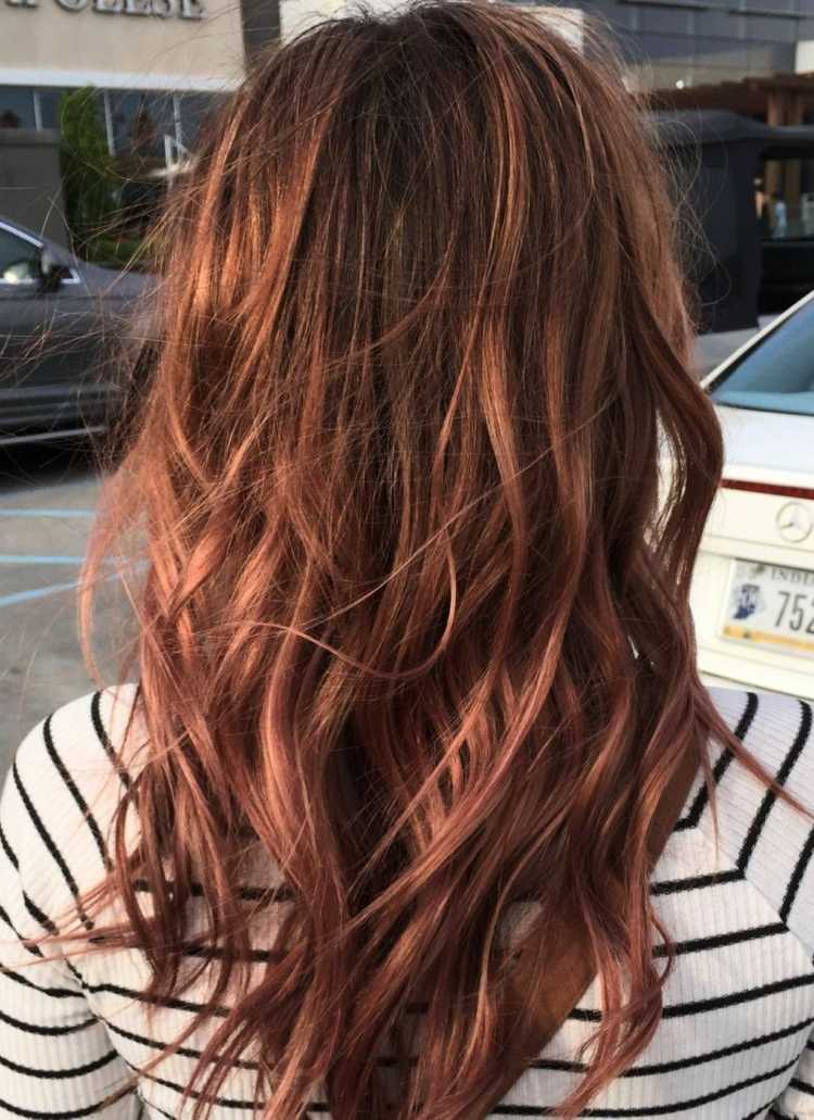 la última moda de tonalidades para mujeres de cabello oscuro 12 - 【MioEstilo】 top de coloración de moda de cabello castaño rosado para morenas