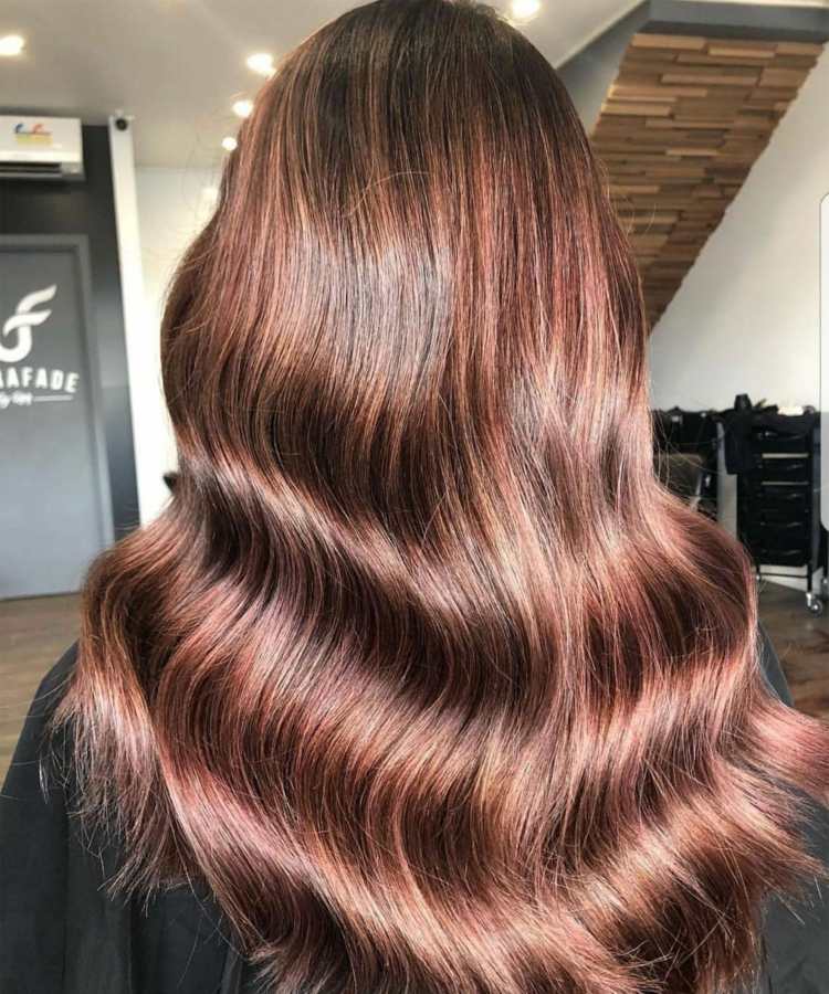 la última moda de tonalidades para mujeres de cabello oscuro 16 - 【MioEstilo】 cabello castaño rosado sin desvanecimiento tendencia superior para morenas