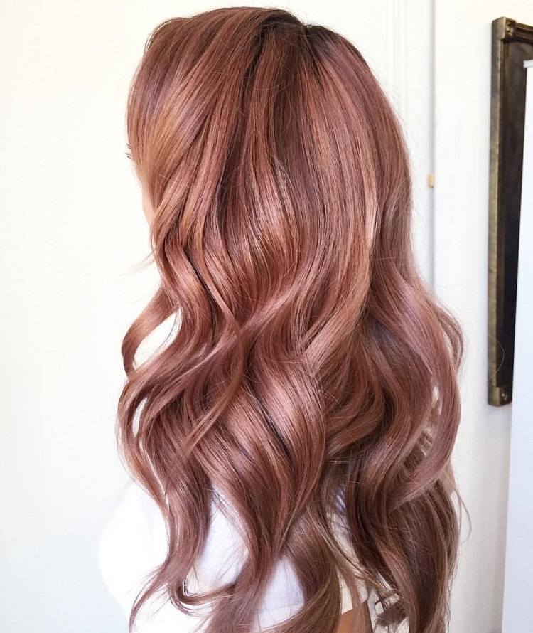 la última moda de tonalidades para mujeres de cabello oscuro 10 - 【MioEstilo】 tendencia de color de cabello castaño rosado para morenas