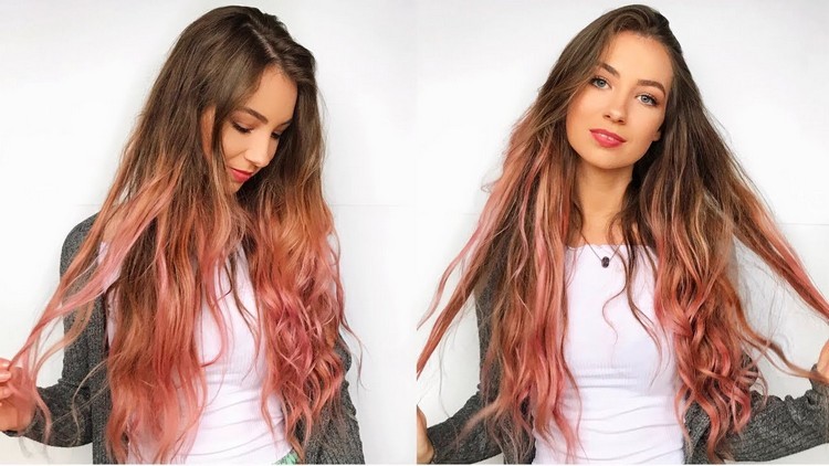 Cabello Degradado Rosa: 10 ideas elegantes e impactantes 13 - 【MioEstilo】 idea de peinado con moños espaciales en cabello largo de tono rosa pastel