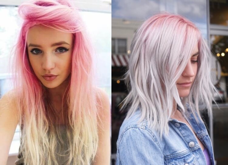 Cabello Degradado Rosa: 10 ideas elegantes e impactantes 16 - 【MioEstilo】 degradado inverso en tono rosa pastel con raíces en piel clara y cabello rubio