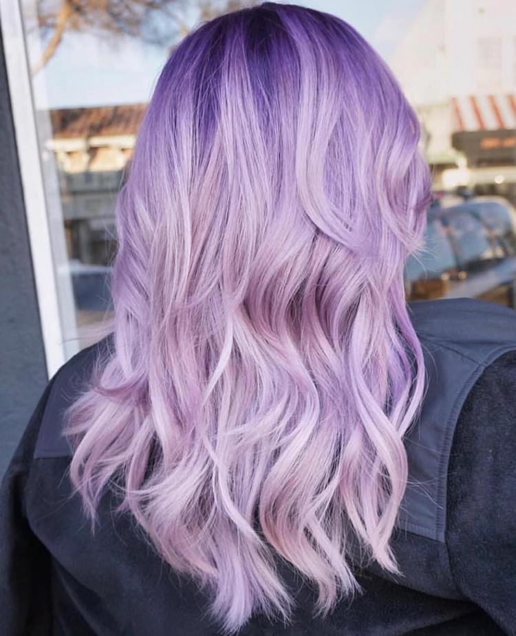 Descubriendo el tono veraniego que se usará esta temporada 17 - 【MioEstilo】 ombre tonos violetas de cabello morado claro