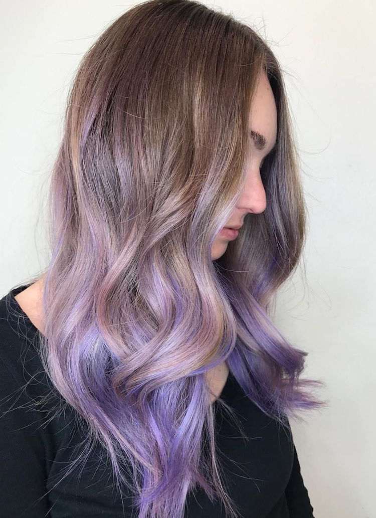 Descubriendo el tono veraniego que se usará esta temporada 16 - 【MioEstilo】 cabello violeta claro ombre balayage