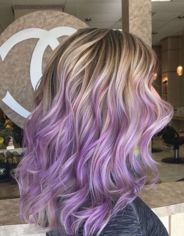 Descubriendo el tono veraniego que se usará esta temporada 18 - 【MioEstilo】 ombre violeta claro sobre base rubia
