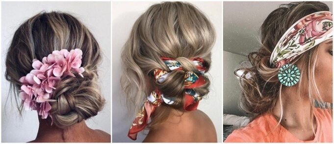 1658260526 chignon mariage boheme chic mariage cheveux mi long fin lisse boucle