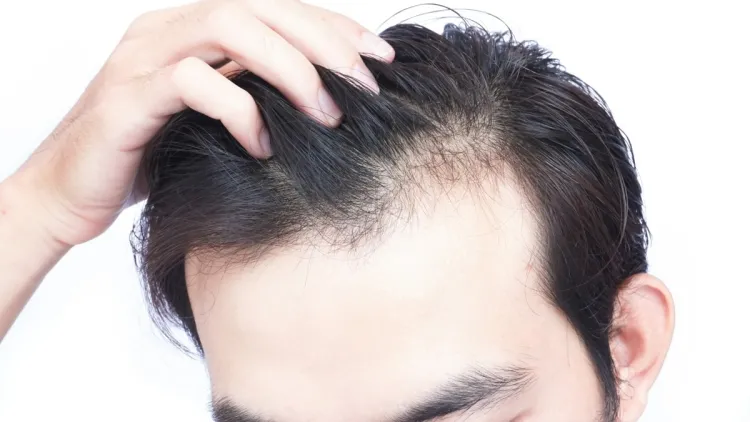 pérdida de cabello hombre calvicie cabeza superior causas herencia