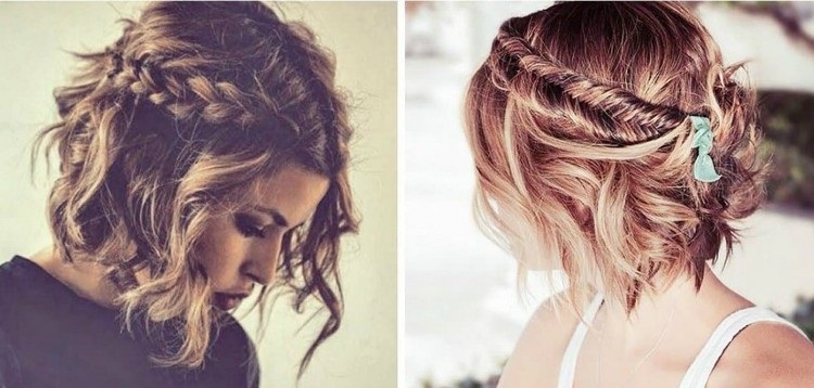 ideas de cortes de pelo corto bohemios con trenzas laterales