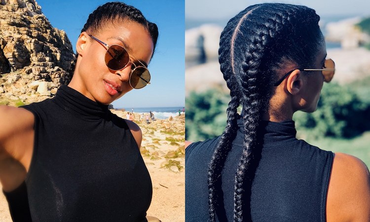 peinado pelo afro trenzas ciara